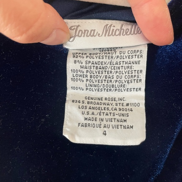 Size 4 Girls Holiday Christmas Dress Blue Silver - Picture 7 of 8